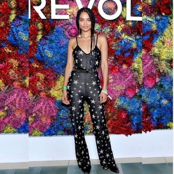 Deadstock Rare House of Harlow 1960 X REVOLVE Star Print Jerry Jumpsuit Size S - Picture 3 of 16